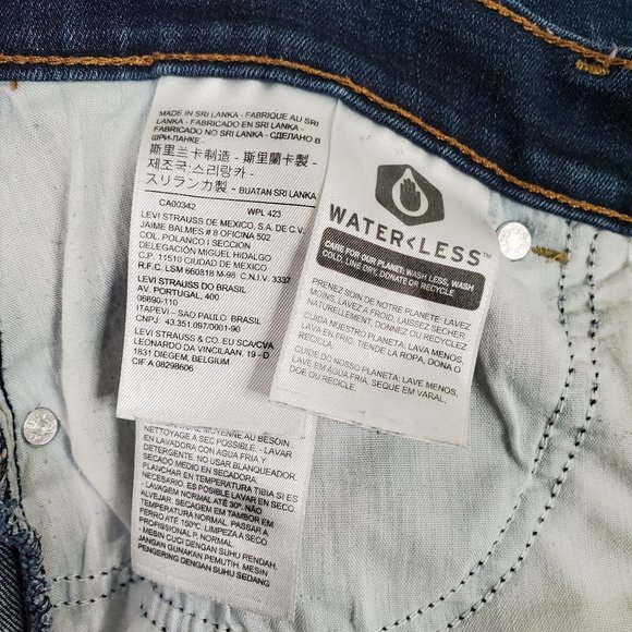 Levi's Womens Size 12 12M 31x32 Jeans Original Bootcut Dark Wash Stretch 34x31 - Picture 8 of 11